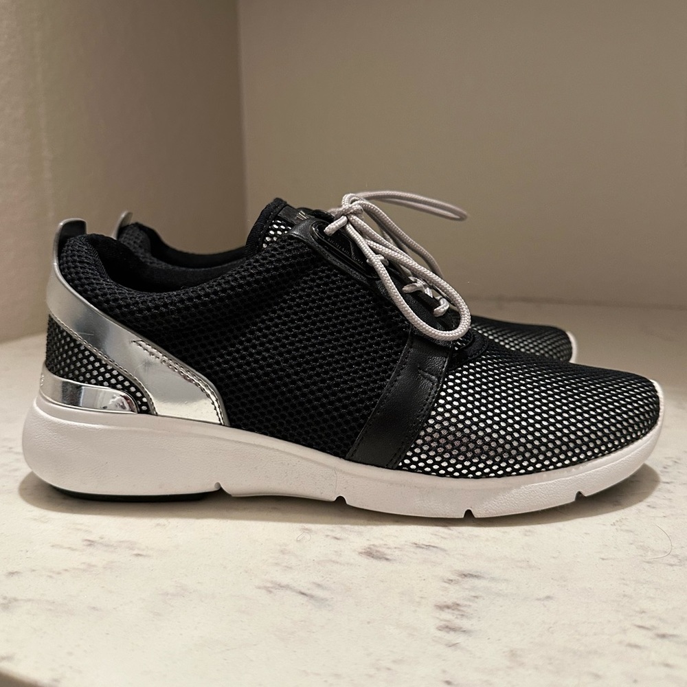 Michael Kors black and silver Amanda Trainer sneakers